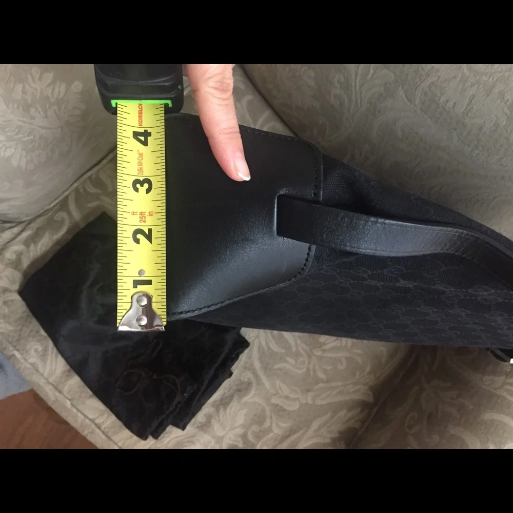 Authentic Gucci Black Leather Tote Laptop bag